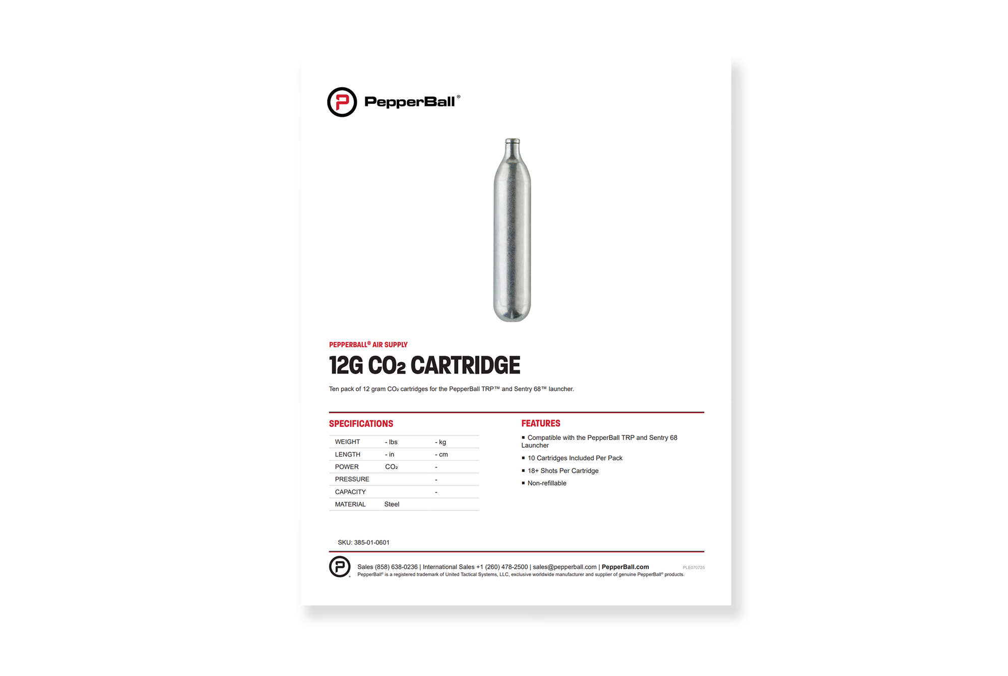 12g CO₂ Cartridge