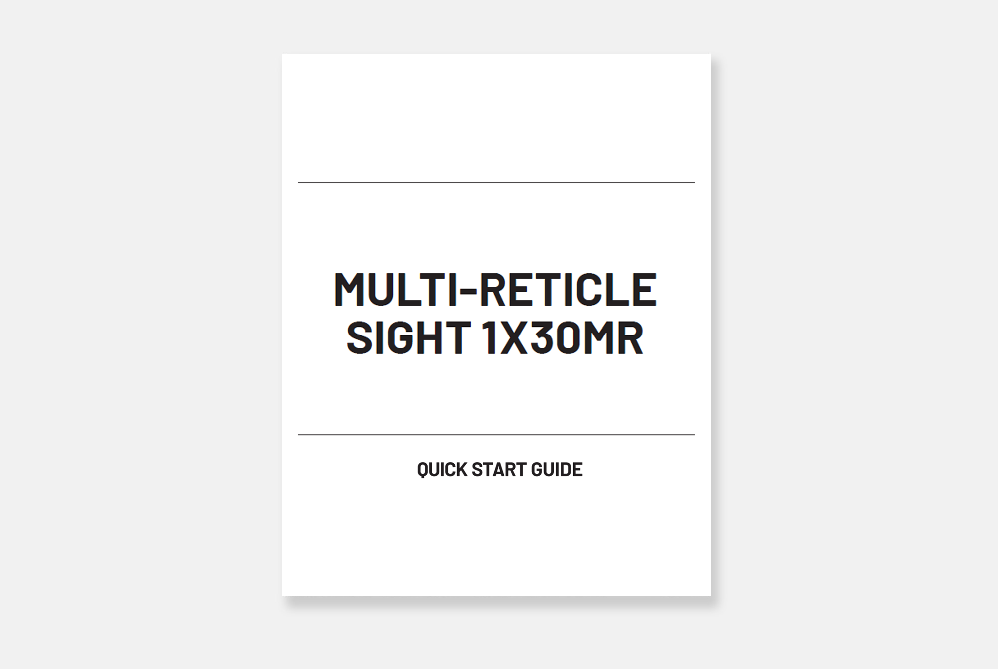 Multi-Reticle Sight 1X30MR