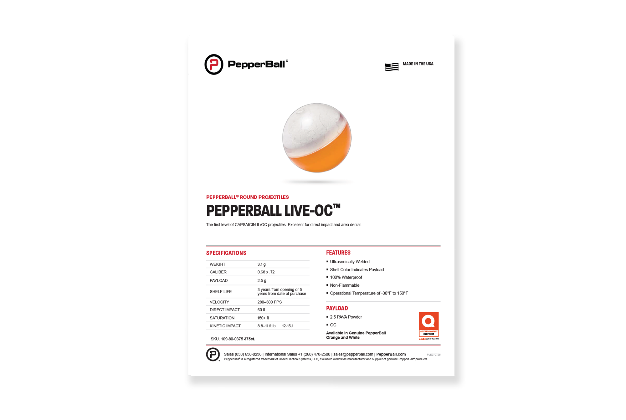 PepperBall LIVE-OC™