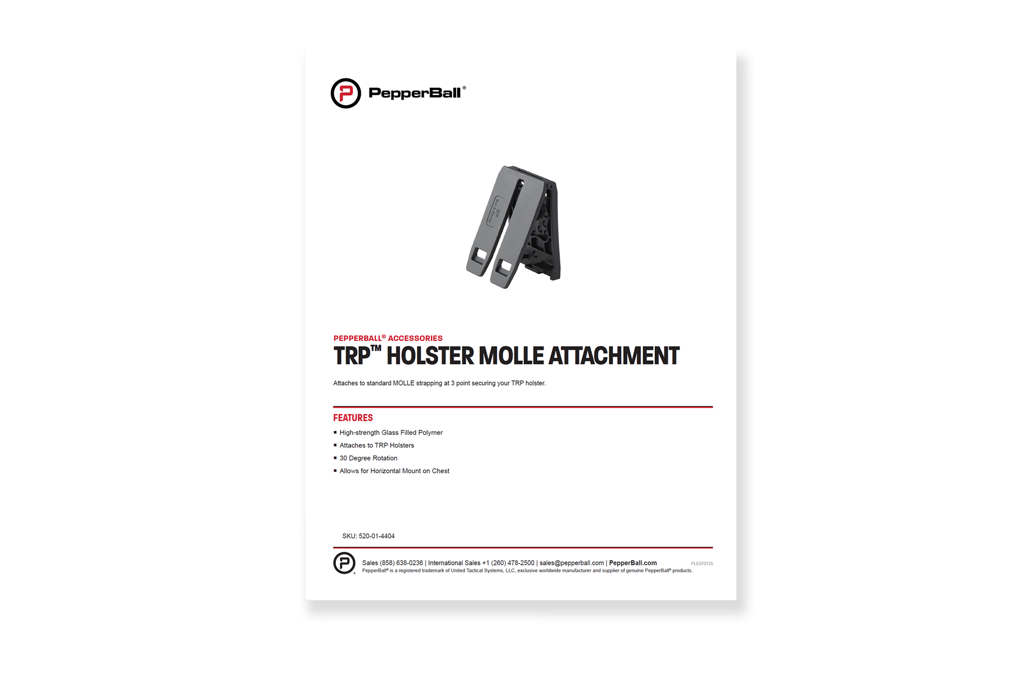 TRP Holster Molle Attachment